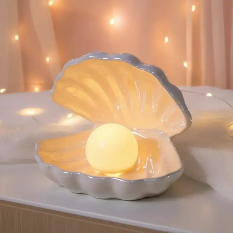 Luminária de Mesa Decorativa Concha sem Fio