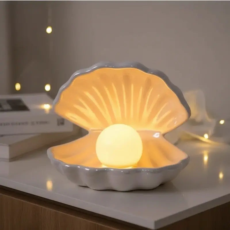 Luminária de Mesa Decorativa Concha sem Fio
