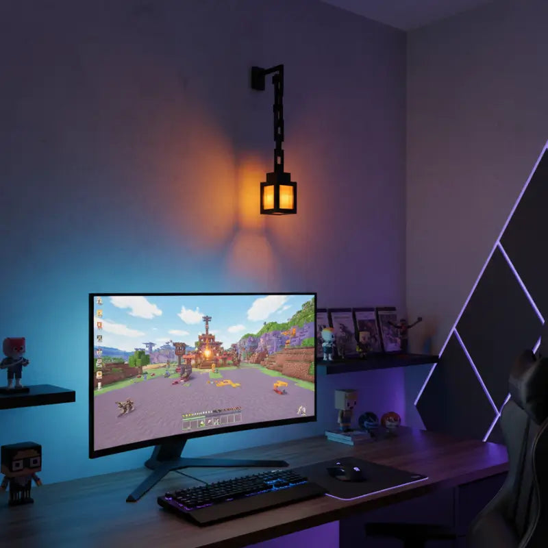 Luminária decorativa de parede efeito pixelado