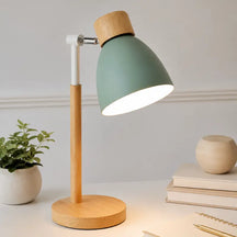 Luminária de Mesa Retrátil em Madeira Articulável 360° - IlúmineDecor