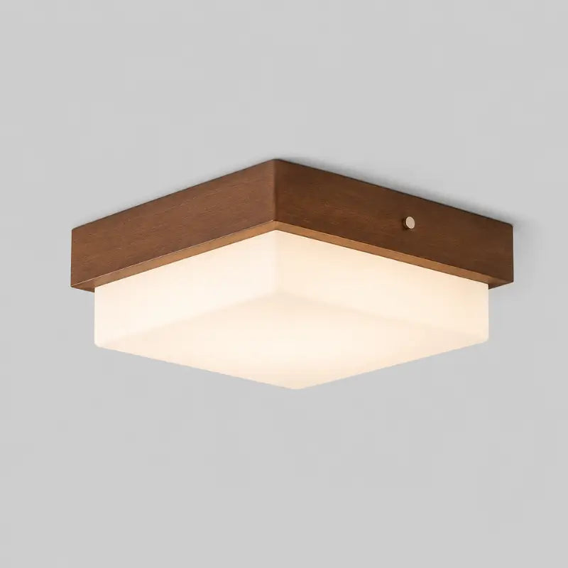 Luminária de Teto Plafon Decorativo de Madeira 20cm
