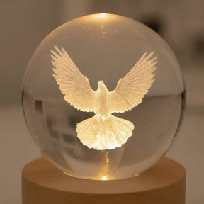 Luminária de Mesa Decorativa LED Globo 3D Religiosa