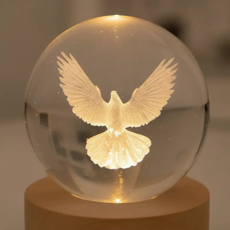 Luminária de Mesa Decorativa LED Globo 3D Religiosa