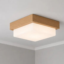 Luminária de Teto Plafon Decorativo de Madeira 20cm