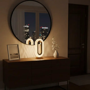 Luminária de Mesa Decorativa Oval - Ilúmine Decor