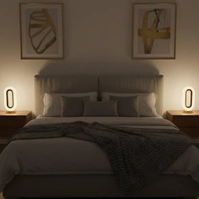 Luminária de Mesa Decorativa Oval - Ilúmine Decor