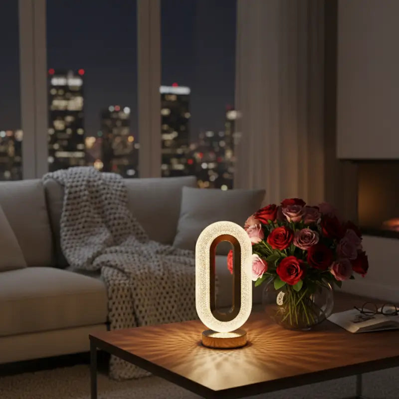 Luminária de Mesa Decorativa Oval - Ilúmine Decor