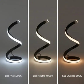 Luminária de Mesa Minimalista com 3 Tons de Luz - Ilúmine Decor