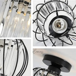 Luminária de Teto Decorativa Cúpula em Vidro - Ilúmine Decor
