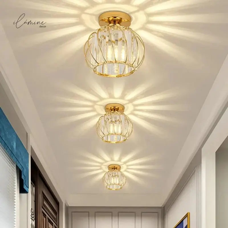 Luminária de Teto Decorativa Cúpula em Vidro - Ilúmine Decor