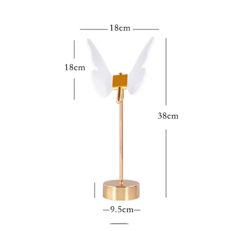 luminária de Mesa Decorativa Borboleta Nórdica 3 Tons de Luz - Ilúmine Decor
