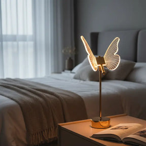 luminária de Mesa Decorativa Borboleta Nórdica 3 Tons de Luz - Ilúmine Decor
