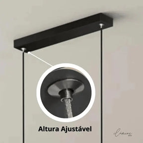 Lustre Pendente Para Sala 90cm - Hoffa - Ilúmine Decor