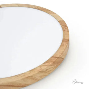 Luminária de Teto Led Redonda Wooden Sobrepor - Ilúmine Decor