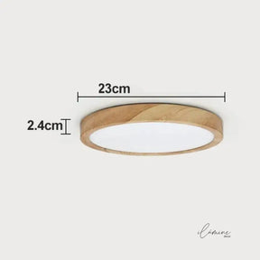 Luminária de Teto Led Redonda Wooden Sobrepor - Ilúmine Decor