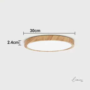 Luminária de Teto Led Redonda Wooden Sobrepor - Ilúmine Decor