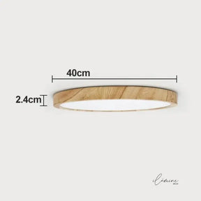 Luminária de Teto Led Redonda Wooden Sobrepor - Ilúmine Decor